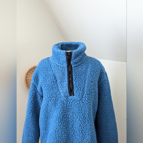 Teddy Bear Fleece Tommy Hilfiger Quarter Zip Pullover - Picture 5 of 10